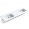 Lavoar dublu Paola, compozit mineral, montaj semi-incastrat, cu 2 gauri de baterie, 150x46 cm Lavoar dublu Paola, compozit mineral, montaj semi-incastrat, cu 2 gauri de baterie, 150x46 cm