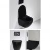 Vas Wc Ben, Negru Lucios, Rimless, 49x37 cm, montaj suspendat, capac Duroplast, ceramica sanitara