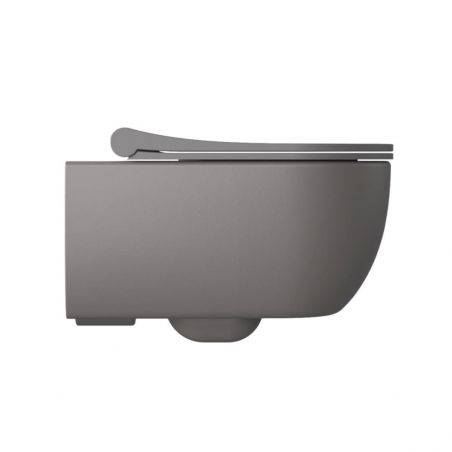 Capac WC Michael culoare Gri Model slim Inchidere soft close