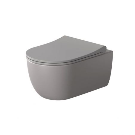 Capac WC Michael culoare Gri Model slim Inchidere soft close