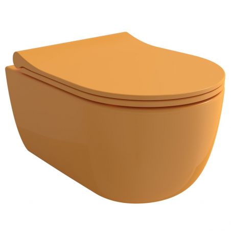 Capac WC Michael culoare Mandarin Model slim Inchidere soft close