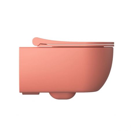 Capac WC Michael culoare Roz Somon Model slim Inchidere soft close