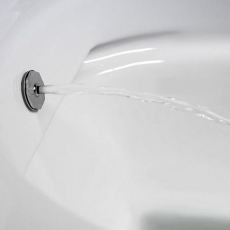 Vas wc cu functie de bideu, Taharet, baterie apa calda/rece, Alb, montaj suspendat, capac Soft-Close, 55x36 cm,  Angi