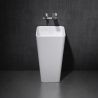 Lavoar stativ EGO 31, Alb, lucios, 40.5x35.5x82 cm, montaj podea, compozit marmura Lavoar stativ EGO 31, Alb, lucios, 40.5x35.5x82 cm, montaj podea, compozit marmura