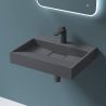 Lavoar EGO 19, Antracit mat, dimensiuni intre 50-100 cm, compozit marmura, montaj suspendat sau pe blat, cu o gaura de baterie