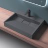 Lavoar EGO 19, Antracit mat, dimensiuni intre 50-100 cm, compozit marmura, montaj suspendat sau pe blat, cu o gaura de baterie