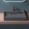 Lavoar EGO 19, Antracit mat, dimensiuni intre 50-100 cm, compozit marmura, montaj suspendat sau pe blat, cu o gaura de baterie