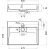 Lavoar EGO 19, Antracit mat, dimensiuni intre 50-100 cm, compozit marmura, montaj suspendat sau pe blat, cu o gaura de baterie