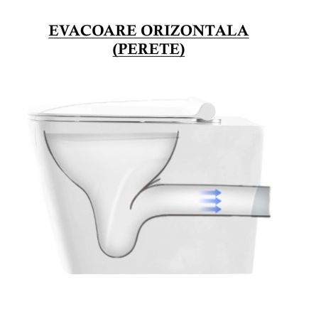 Vas wc Alfonso Rimless montaj pe podea, capac slim, 56x35 cm, Alb, ceramica sanitara