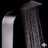 Panel de dus din aluminiu, 7801, Negru Mat, Design Deosebit, Hidromasaj, Termostat