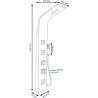 Panel de dus din aluminiu, 7801, Negru Mat, Design Deosebit, Hidromasaj, Termostat