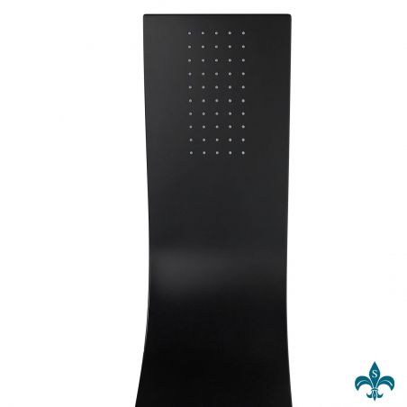 Panel de dus din aluminiu, 7801, Negru Mat, Design Deosebit, Hidromasaj, Termostat