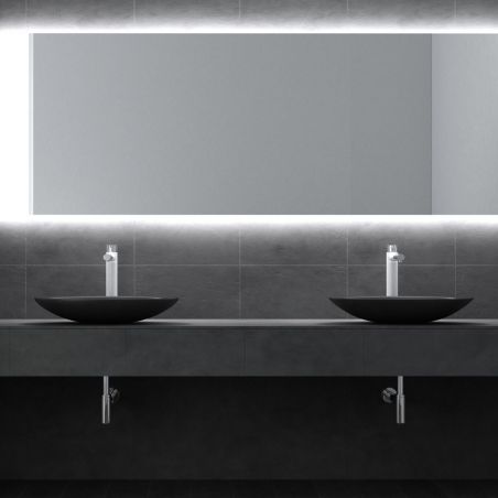 Lavoar EGO-802, compozit marmura,culoare Antracit , montaj pe blat, 59x35 cm