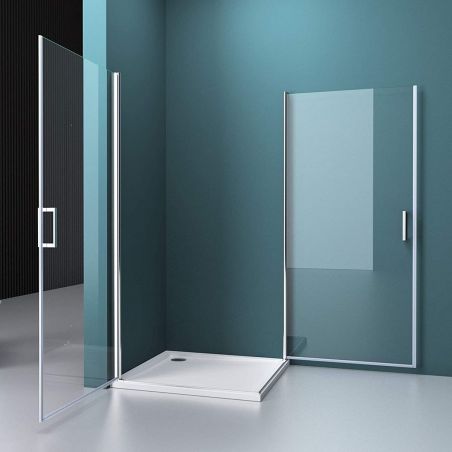 Cabina EGO-24, sticla securizata 6mm , Transparenta, 2 usi Batante, deschidere 180°, Dimensiuni la alegere