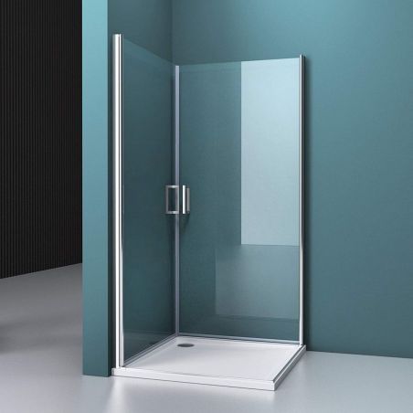 Cabina EGO-24, sticla securizata 6mm , Transparenta, 2 usi Batante, deschidere 180°, Dimensiuni la alegere