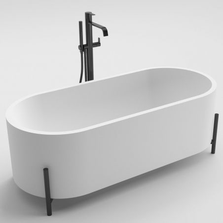 Cada de baie Atlanta, Compozit Coroian, Alb Lucios, 170 cm, Izolare termica, Freestanding