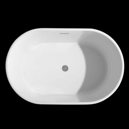 Cada tip japonez, Acril sanitar, Alb Lucios, 130x70 cm, Izolare termica, Freestanding, Tokyo