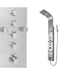 Panel dus 879, Cascada, Ploaie tropicala, Hidromasaj, baterie cu Termostat, dus de mana