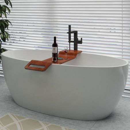 Tava pentru cada Vasco, 100x25x1.5, finisaj Luxury lemn multistrat, lemn stejar, waterproof, Culoare Nuc