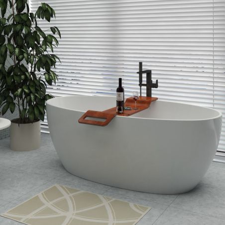Tava pentru cada Vasco, 100x25x1.5, finisaj Luxury lemn multistrat, lemn stejar, waterproof, Culoare Nuc