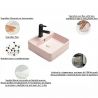 Lavoar stativ Bufon, Alb, 40x40x84 cm, cu gaura de baterie, montaj pe podea, ceramica sanitara Lavoar stativ Bufon, Alb, 40x40x84 cm, cu gaura de baterie, montaj pe podea, ceramica sanitara