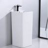 Lavoar stativ Bufon, Alb, 40x40x84 cm, cu gaura de baterie, montaj pe podea, ceramica sanitara Lavoar stativ Bufon, Alb, 40x40x84 cm, cu gaura de baterie, montaj pe podea, ceramica sanitara