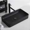 Lavoar Maura, Negru Mat, ceramica sanitara, 61x35 montaj pe blat Lavoar Maura, Negru Mat, ceramica sanitara, 61x35 montaj pe blat