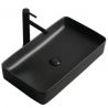 Lavoar Maura, Negru Mat, ceramica sanitara, 61x35 montaj pe blat Lavoar Maura, Negru Mat, ceramica sanitara, 61x35 montaj pe blat