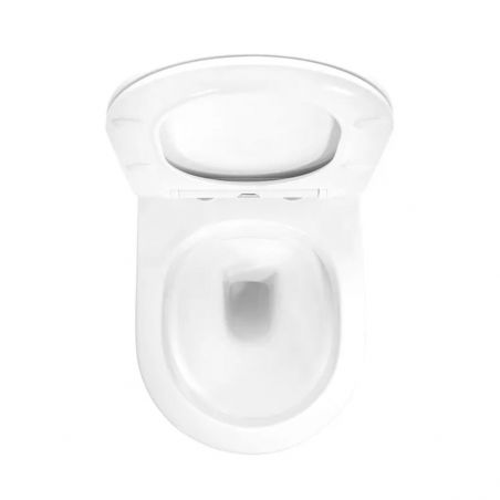 Vas Wc Ben, Gold Line, Rimless, 49x37 cm, montaj suspendat, capac Duroplast, ceramica sanitara