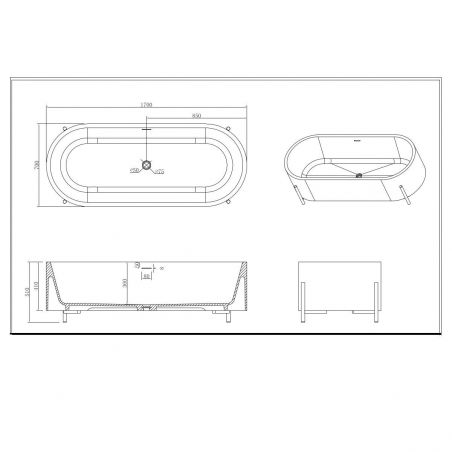 Cada de baie Atlanta, Compozit Coroian, Alb Lucios, 170 cm, Izolare termica, Freestanding