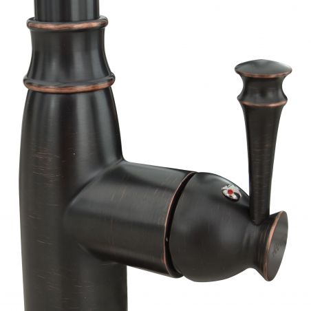Baterie bucatarie Deco Old Black, finisaj Negru Mat, cu jet normal sau dus extractabil