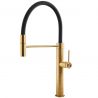 Baterie de bucatarie Filip, pipa flexibila si dus extractabil, inaltime 52 cm, culoare auriu mat