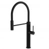 Baterie de bucatarie Filip, pipa flexibila si dus extractabil, inaltime 52 cm, culoare negru