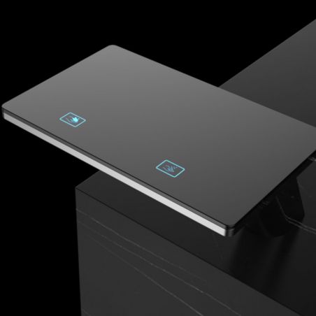 Baterie lavoar, Display Digital afisare Led, apa calda/rece, senzor pentru apa si sapun, rezervor 5 L, Negru, Anais