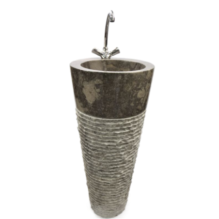 Lavoar piatra Ego PAF-G GREY BINTAN 40x90 cm pedestal washbasin 