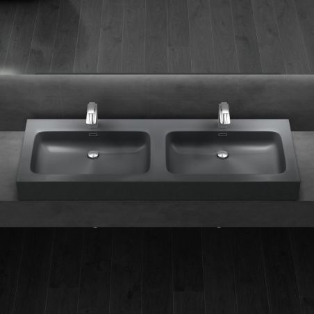 Lavoar EGO-830, compozit de marmura, Antracit Mat 140x48 cm