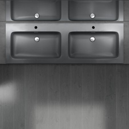 Lavoar EGO-830, compozit de marmura, Antracit Mat 140x48 cm
