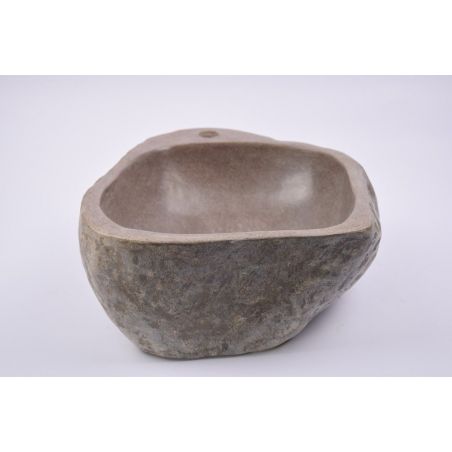 Lavoar piatra Ego RIVER STONE LOTOS V polished wash basin overtop 