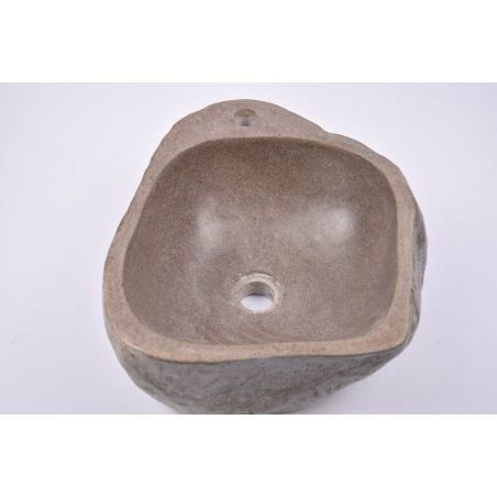 Lavoar piatra Ego RIVER STONE LOTOS V polished wash basin overtop 
