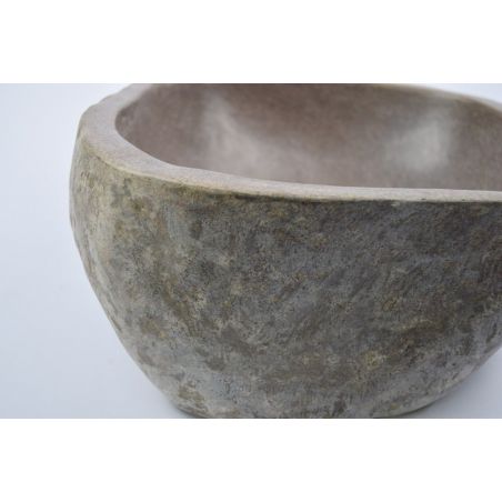 Lavoar piatra Ego RIVER STONE LOTOS V polished wash basin overtop 