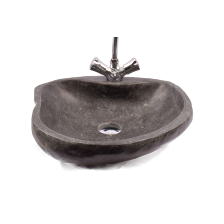 Lavoar piatra Ego RIVER STONE LOTOS S polished wash basin overtop 