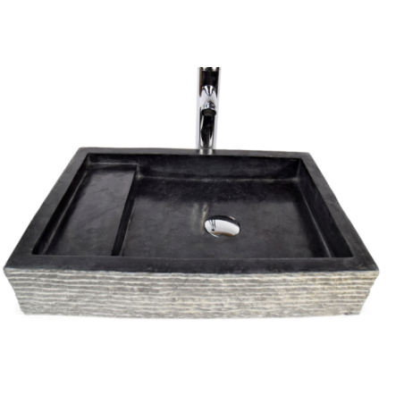 Lavoar piatra Ego KOTAK TRAP Negru 50x35x10 C wash basin overtop 