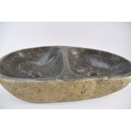 Lavoar piatra Ego RIVER STONE MADURA DOBLE C wash basin overtop 