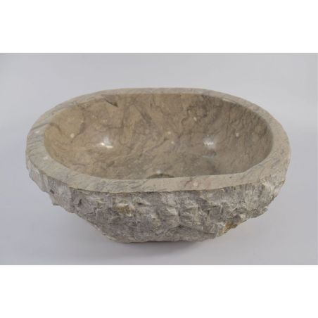 Lavoar piatra Ego EROSI Light Grey BT1 wash basin overtop 