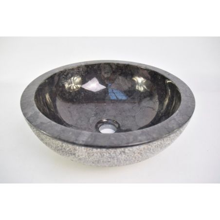 Lavoar piatra Ego KC-D BLACK 40 C wash basin overtop 