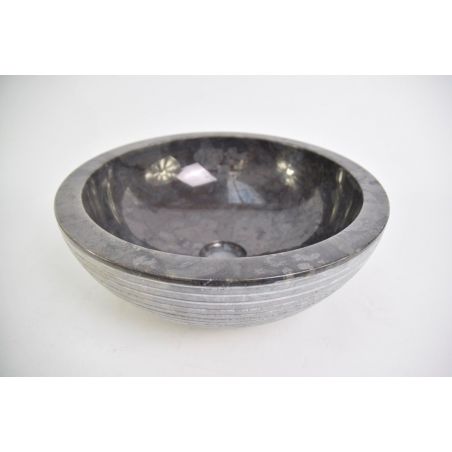Lavoar piatra Ego KC-A BLACK D 40 cm wash basin overtop 