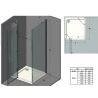 Cabina EGO-04, perete fix si usa batanta,sticla securizata 8mm, dimensiuni la alegere