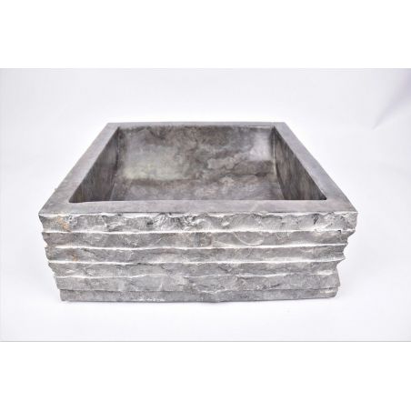 Lavoar piatra Ego SSB-M GREY D 40x40 cm wash basin overtop 
