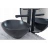 Lavoar REA Sofia, Negru, mat, 41x34.5 cm, montaj pe blat, ceramica sanitara