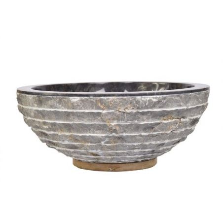 Lavoar piatra Ego  KC-M BLACK C 40 cm wash basin overtop 